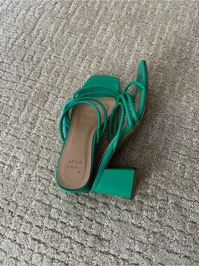 a new day Green Strappy Block Heel Sandals